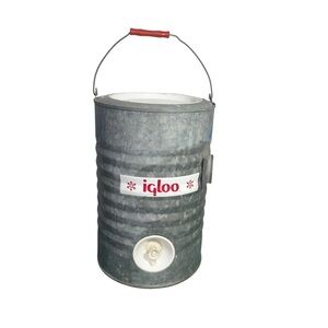 Vintage Igloo 3 Gallon Galvanized Steel Water Drink Cooler